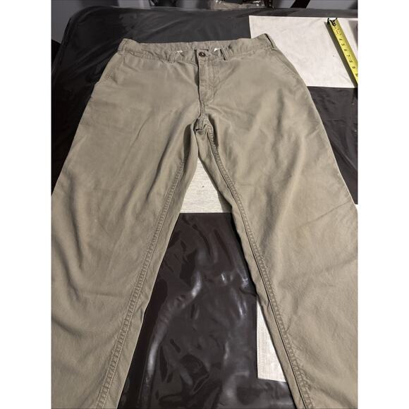 Mens PATAGONIA Organic Cotton Khaki Pants Size 34 (35x26) Great Condition - Picture 1 of 7